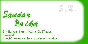 sandor moika business card